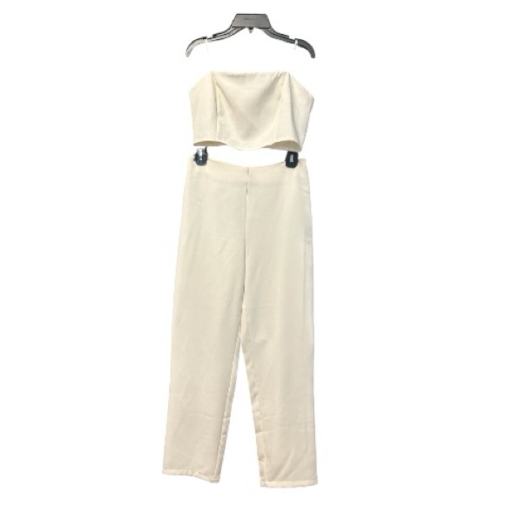 Sincerely Jules Elegant Cream Women's Jumpsuit two piece size M - Picture 4 of 6